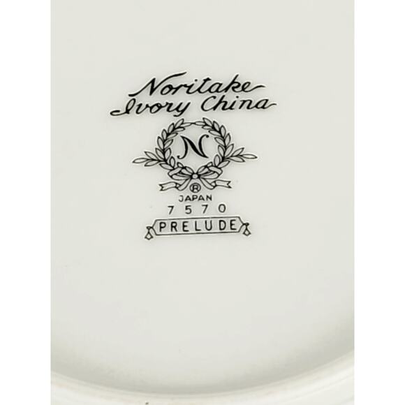 Noritake Prelude Soup Bowl 7 1/2" Ivory China Silver Trim #7570 Japan x3 Vintage - Picture 13 of 15